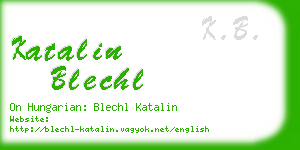 katalin blechl business card